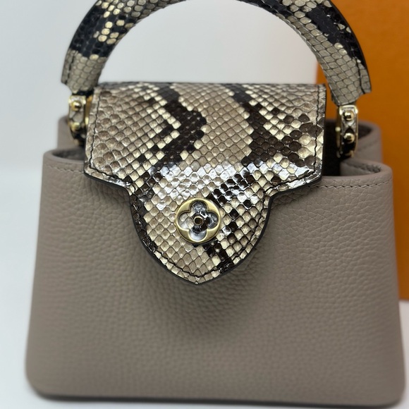 Louis Vuitton Exotic Capucine Mini Phyton Snake Leather New - Picture 6 of 13